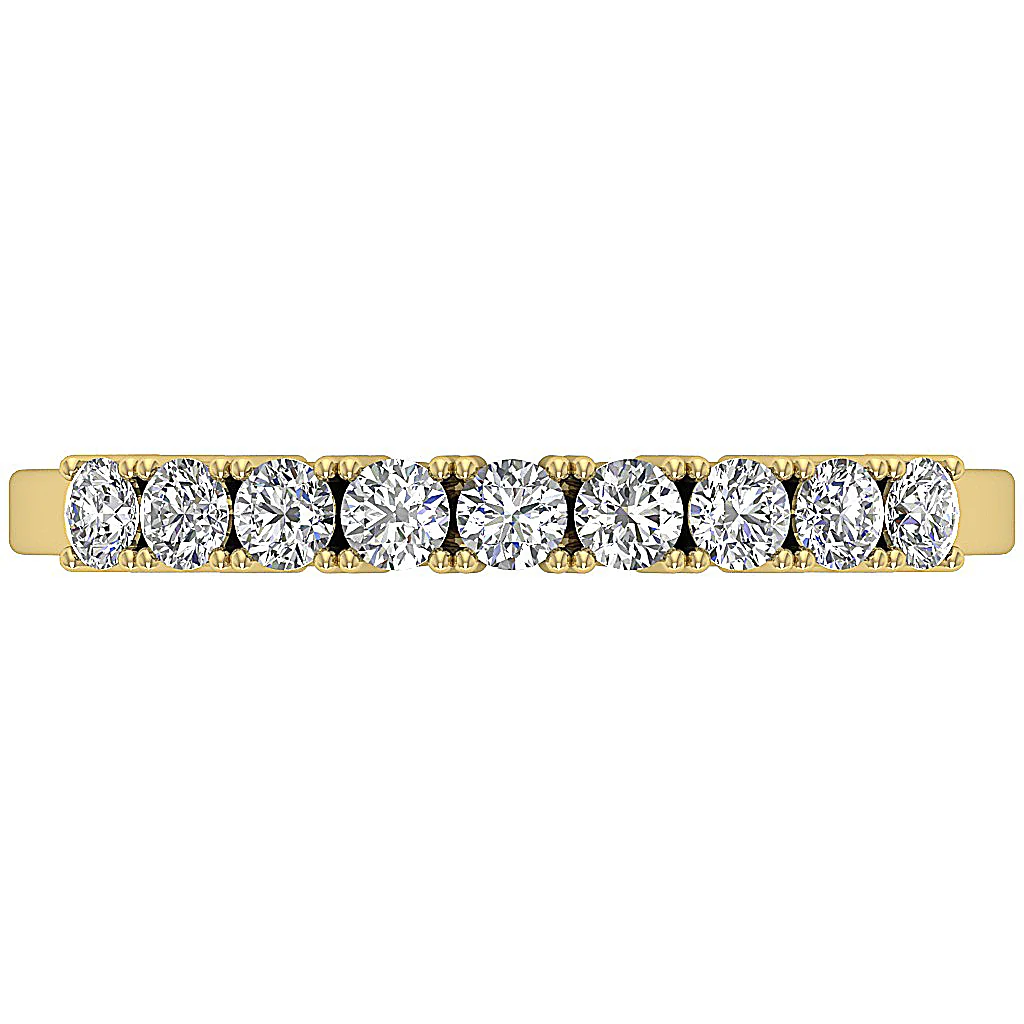 The India Round Brilliant Diamond 14K Solid Gold Anniversary Wedding Ring - Image 3
