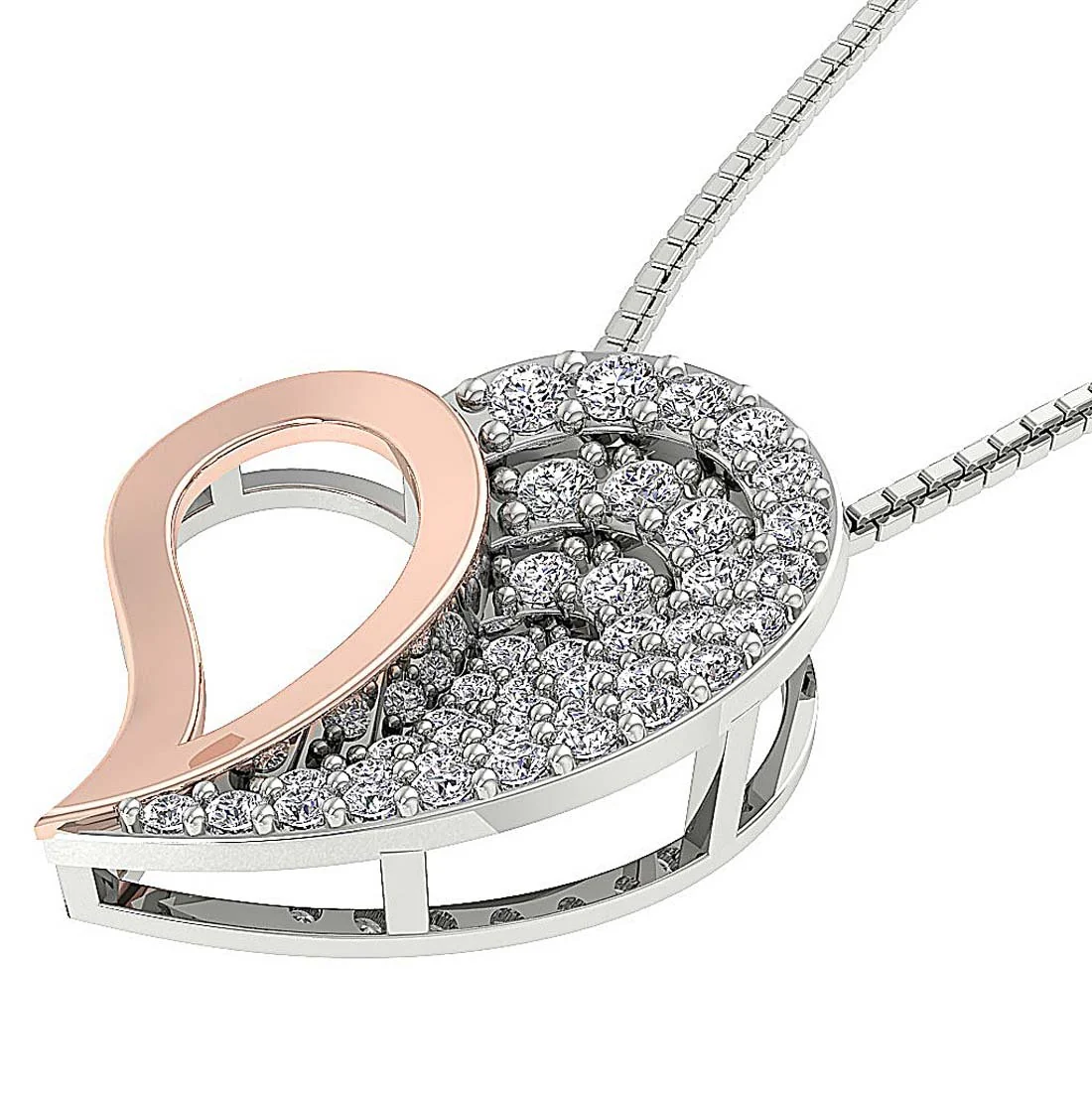 The Ismael Classsic Sweet Love Heart Natural Diamond Pendant Yellow Gold 0.74 inch - Image 10