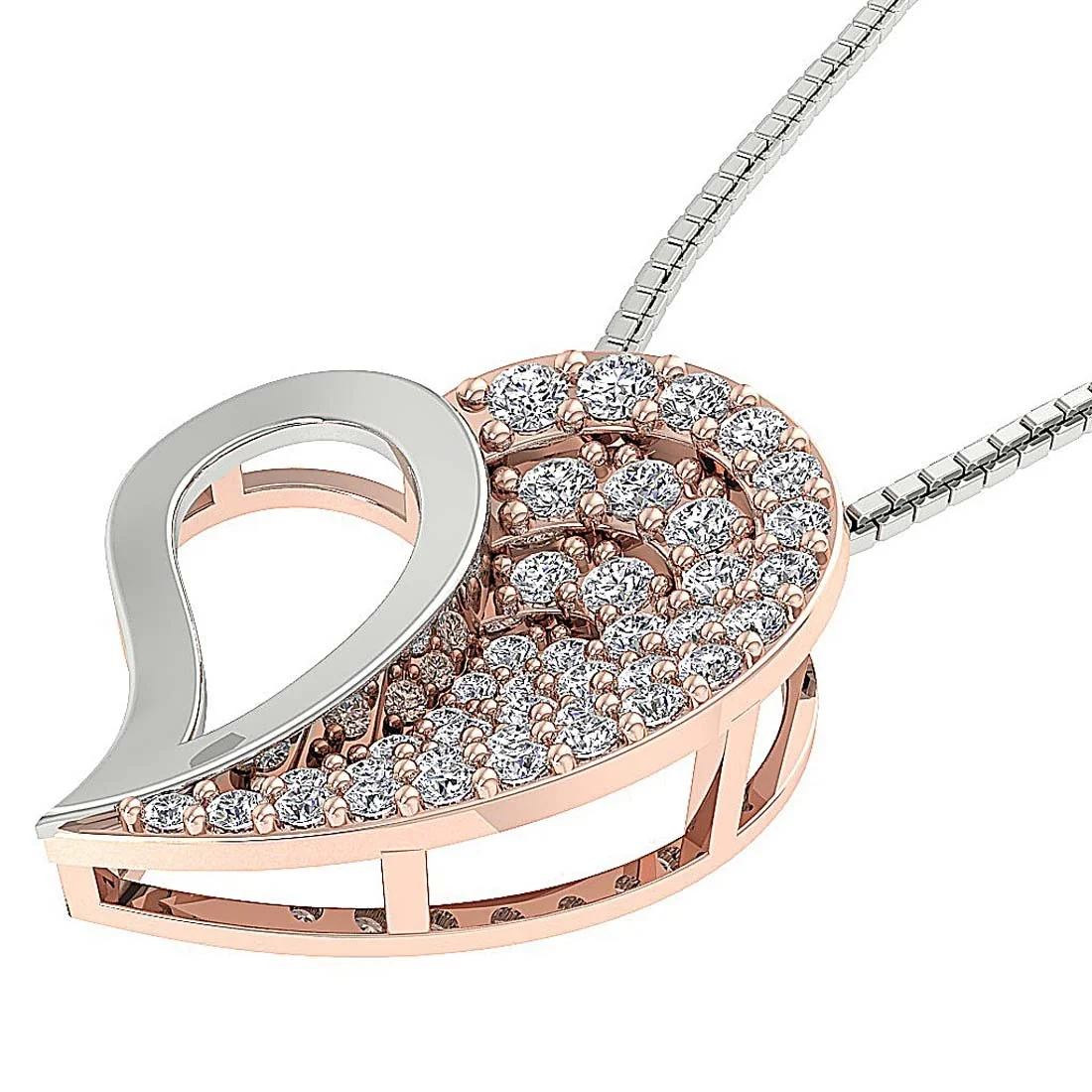 The Ismael Classsic Sweet Love Heart Natural Diamond Pendant Yellow Gold 0.74 inch - Image 9