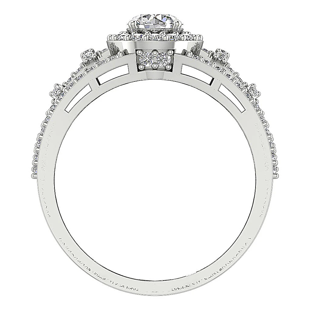 The Itzayana Gorgeous Engagement Wedding Ring Natural Diamond 14K White Gold Prong Set - Image 5