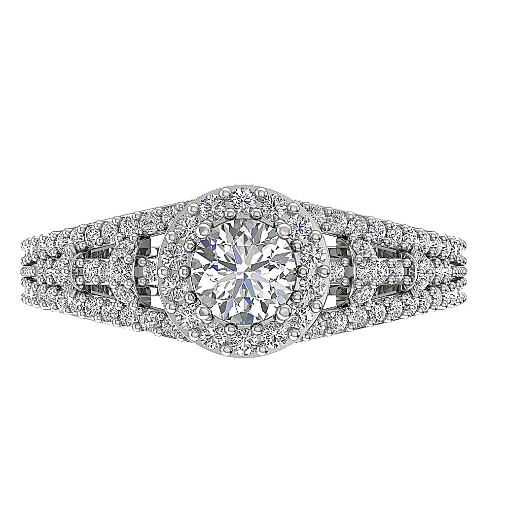 The Itzayana Gorgeous Engagement Wedding Ring Natural Diamond 14K White Gold Prong Set - Image 6