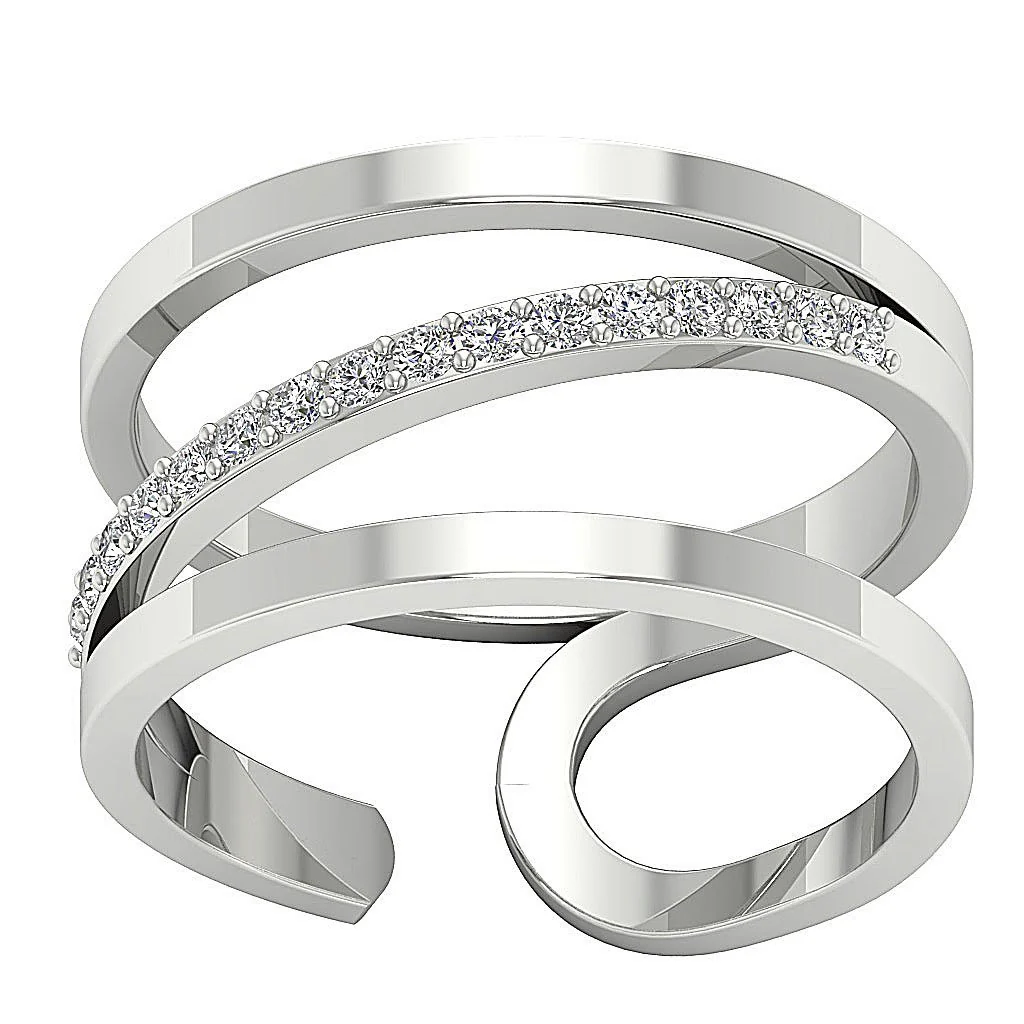 The Jacqueline Art Deco 14K Solid Rose Gold Natural Diamond Anniversary Wedding Ring - Image 4