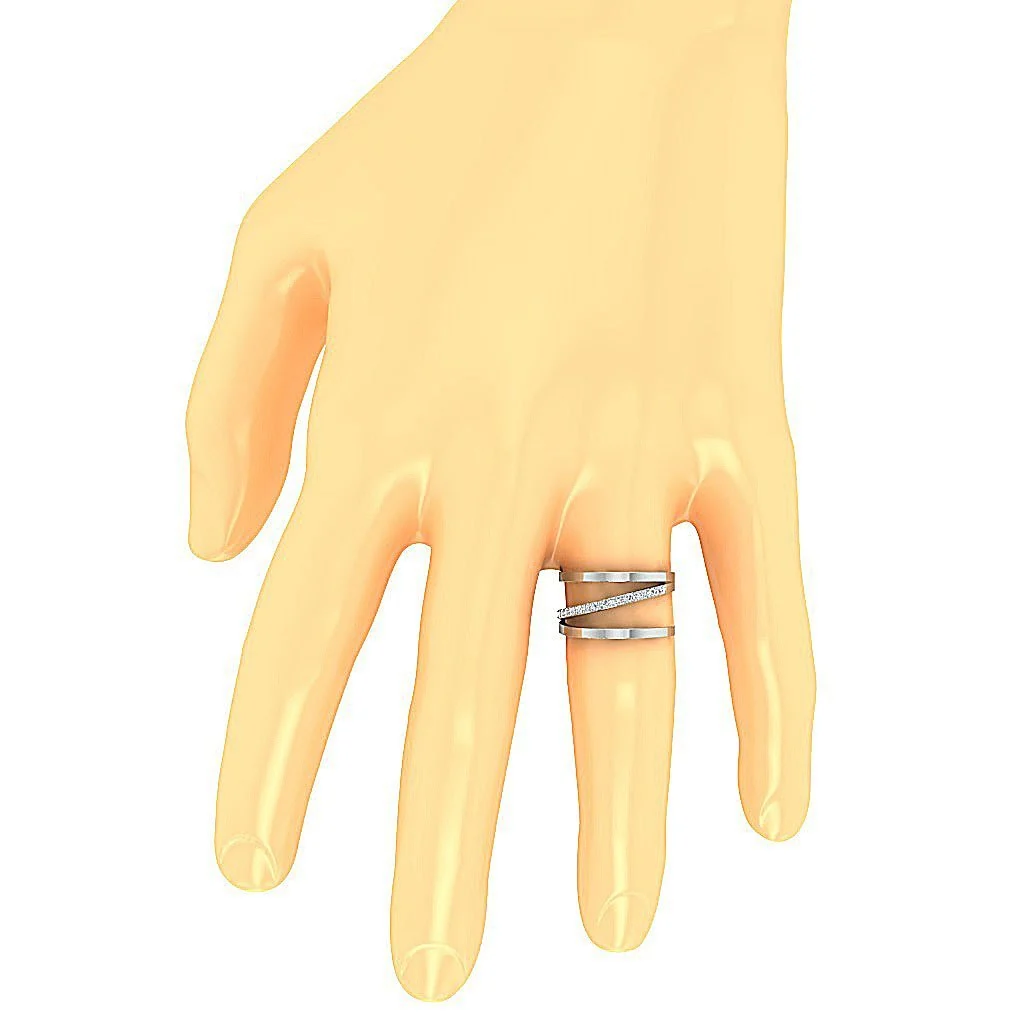 The Jacqueline Art Deco 14K Solid Rose Gold Natural Diamond Anniversary Wedding Ring - Image 7