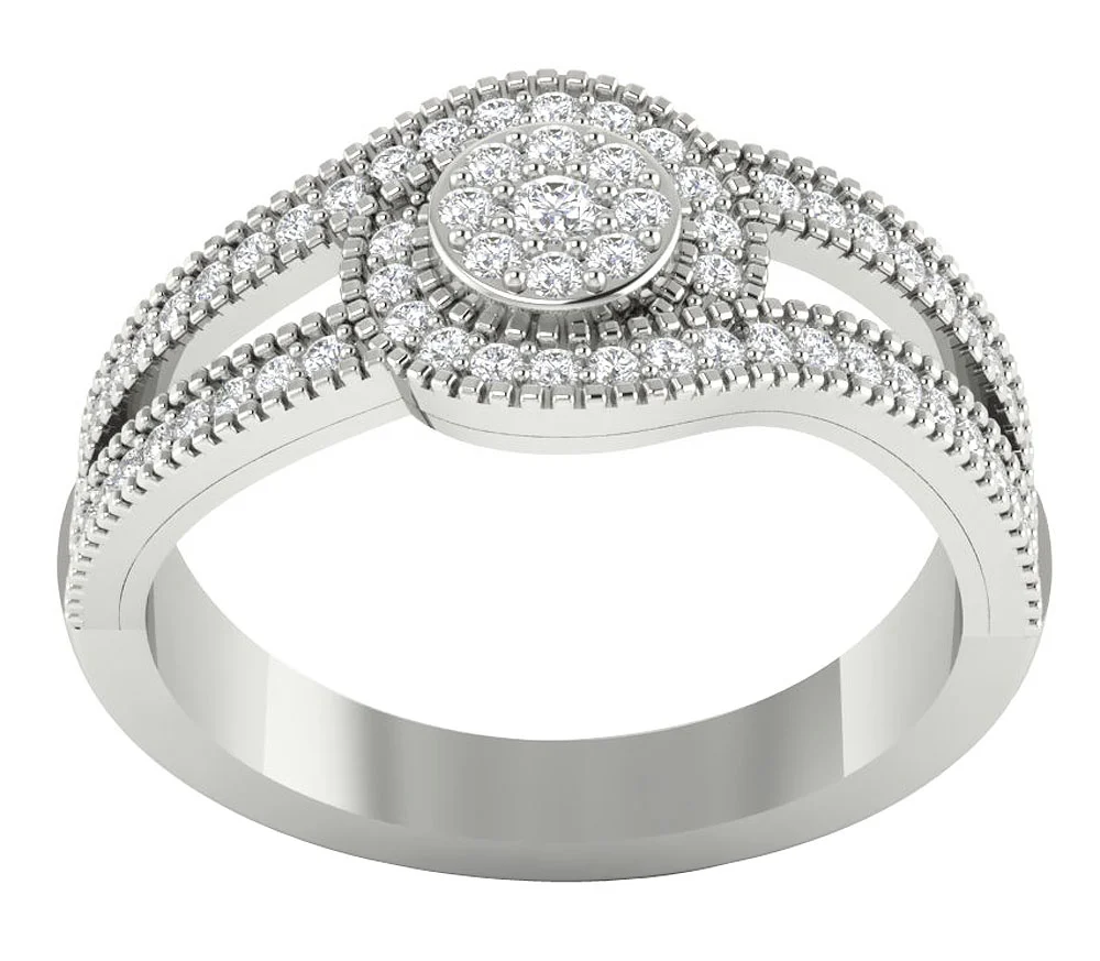 The Jada Anniversary Wedding Ring For Women Genuine Diamond 14K White Yellow Rose Gold - Image 4