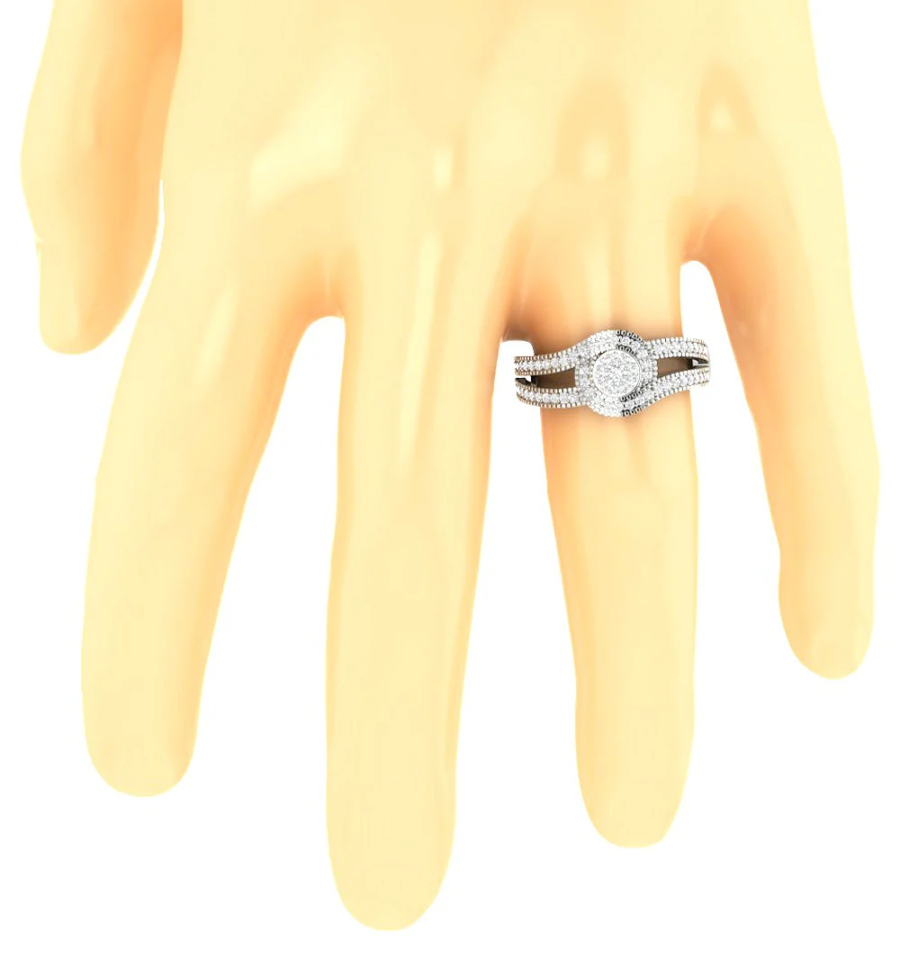 The Jada Anniversary Wedding Ring For Women Genuine Diamond 14K White Yellow Rose Gold - Image 7