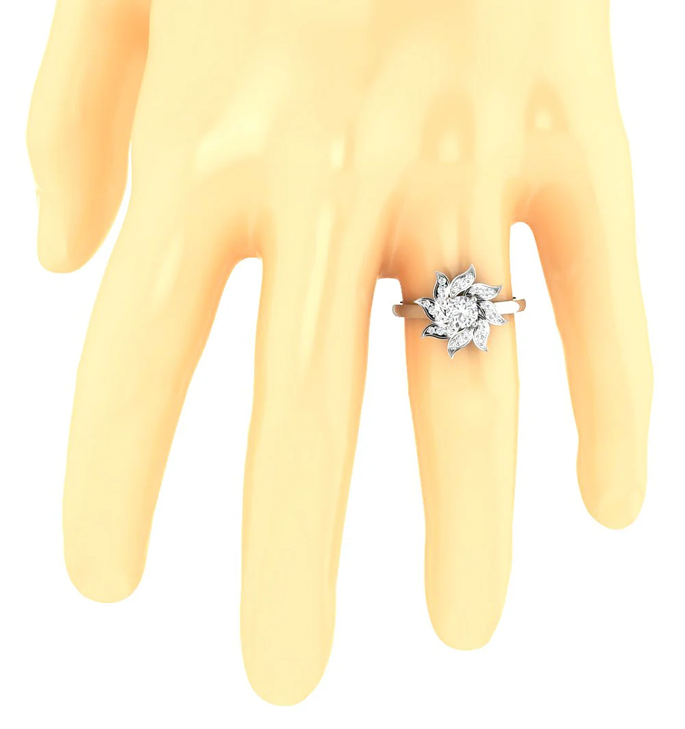 The Jakai Elegant Solitaire Engagement Ring Natural Diamond 14k Solid Gold 14.50 mm - Image 7