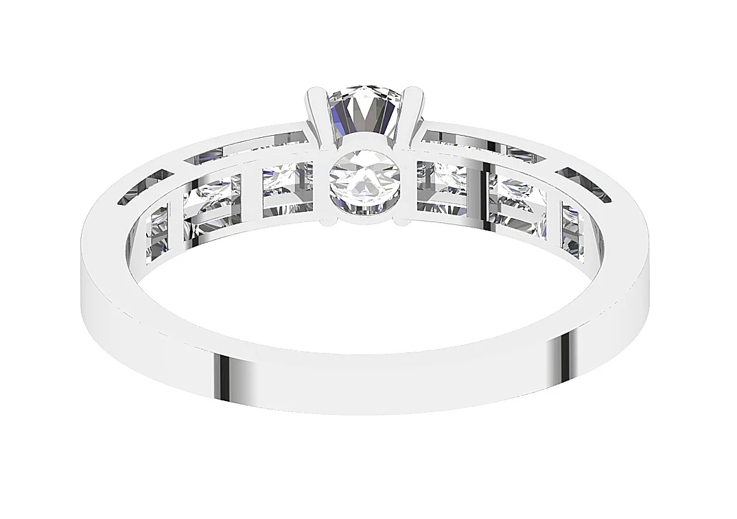 The Jake 14k Solid Gold Natural Diamond Solitaire Engagement Ring For Womens - Image 5