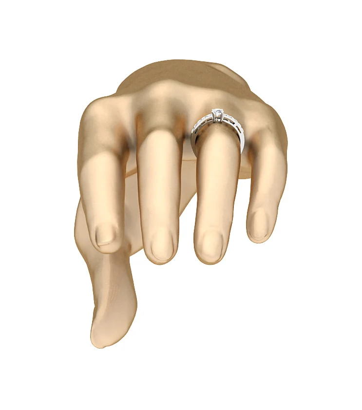 The Jake 14k Solid Gold Natural Diamond Solitaire Engagement Ring For Womens - Image 8
