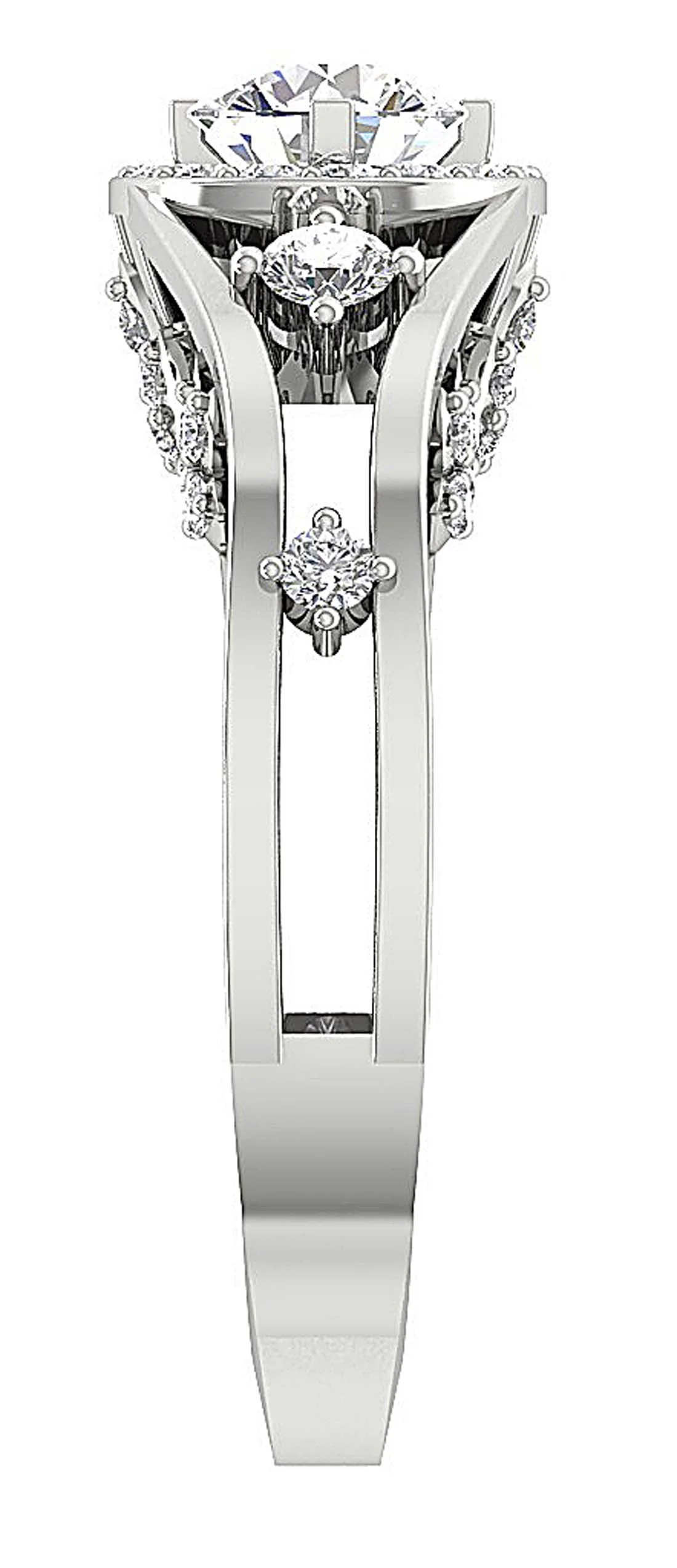 The Jakob 14K Solid Gold Halo Solitaire Engagement Ring Round Cut Diamond - Image 8