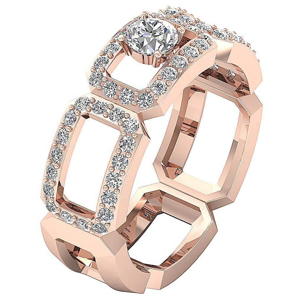 The Jamison Eternity Solitaire Anniversary Ring 14k Yellow Gold Natural Diamond - Image 3
