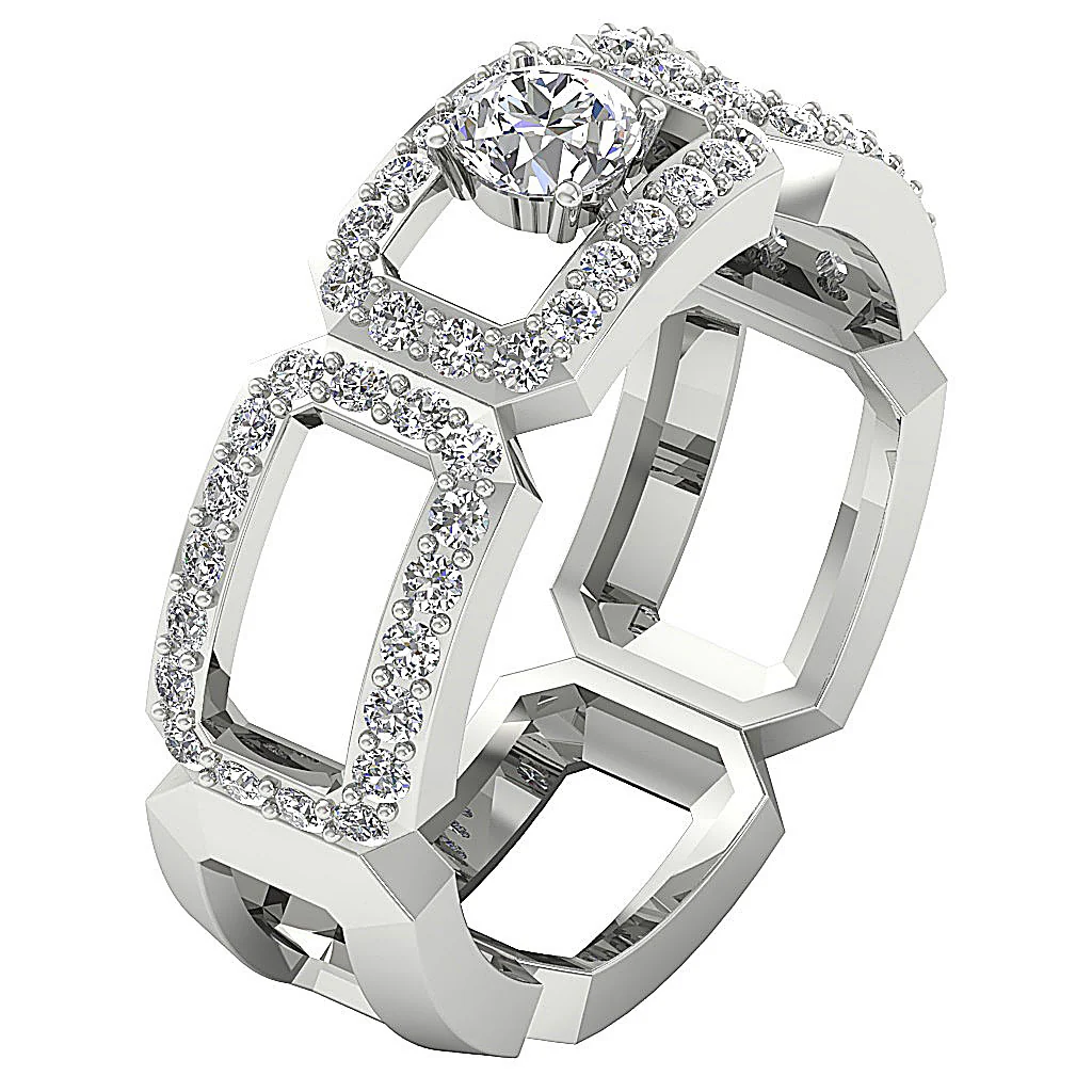 The Jamison Eternity Solitaire Anniversary Ring 14k Yellow Gold Natural Diamond - Image 4