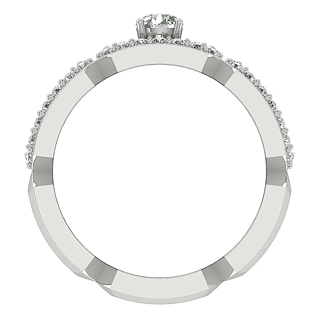 The Jamison Eternity Solitaire Anniversary Ring 14k Yellow Gold Natural Diamond - Image 5