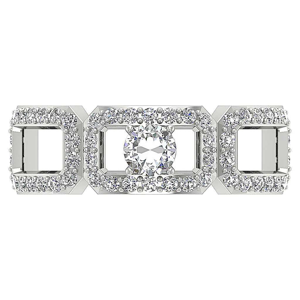 The Jamison Eternity Solitaire Anniversary Ring 14k Yellow Gold Natural Diamond - Image 6