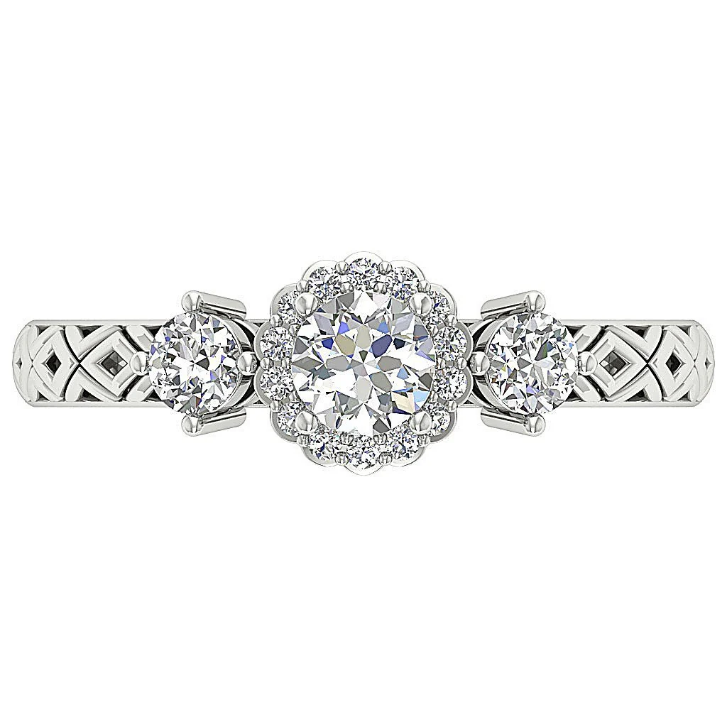The Janiyah Sparkly Round Diamond Solitaire Wedding Ring 14K White Yellow Rose Gold - Image 4