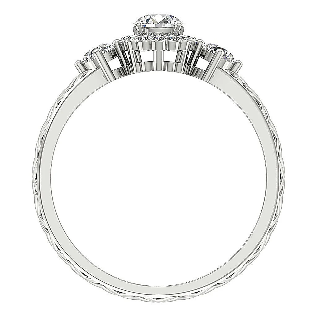 The Janiyah Sparkly Round Diamond Solitaire Wedding Ring 14K White Yellow Rose Gold - Image 7