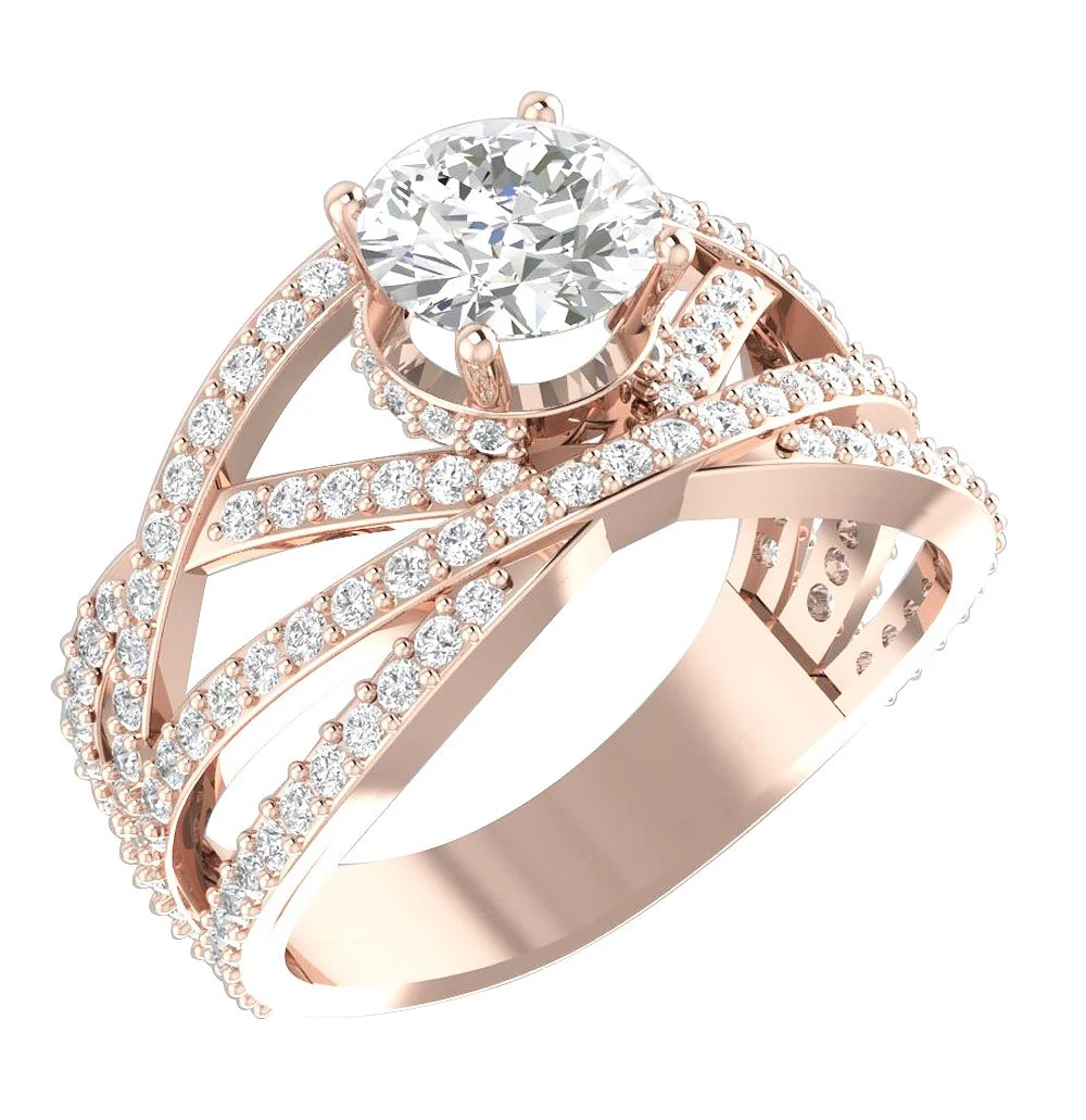 The Janna 0.80 Ct Center Solitaire Engagement Ring 2 Ct Natural Diamond 14K Yellow Gold - Image 3