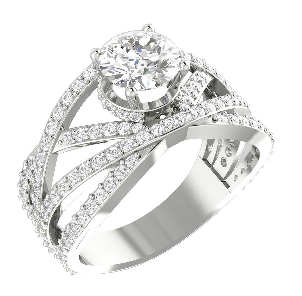The Janna 0.80 Ct Center Solitaire Engagement Ring 2 Ct Natural Diamond 14K Yellow Gold - Image 5