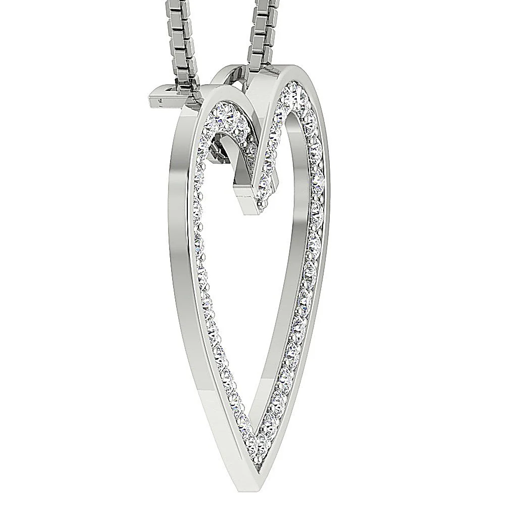 The Jared Natural Diamond 14K Yellow Gold Love Melody Heart Pendant Pave Set - Image 7