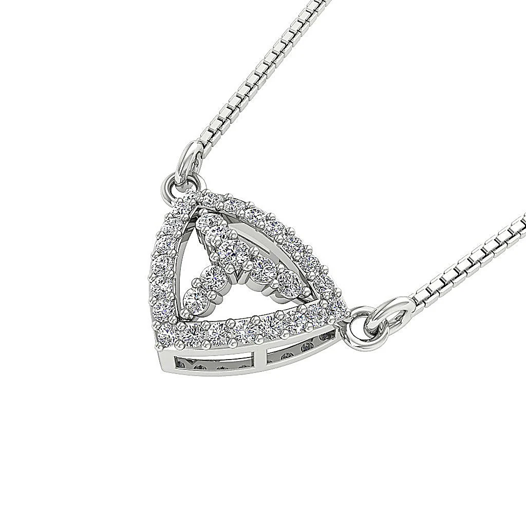 The Jax 14k Solid Gold Round Diamond Fashion Pendant Necklace Prong Set - Image 4