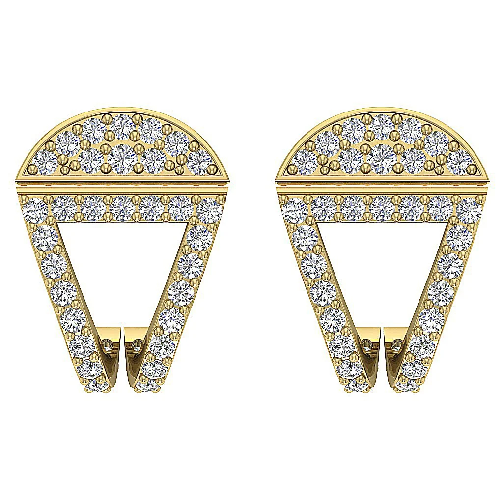 The Jaxon Sparkly Natural Diamond For Women Fashion Stud Earring Prong Set - Image 8