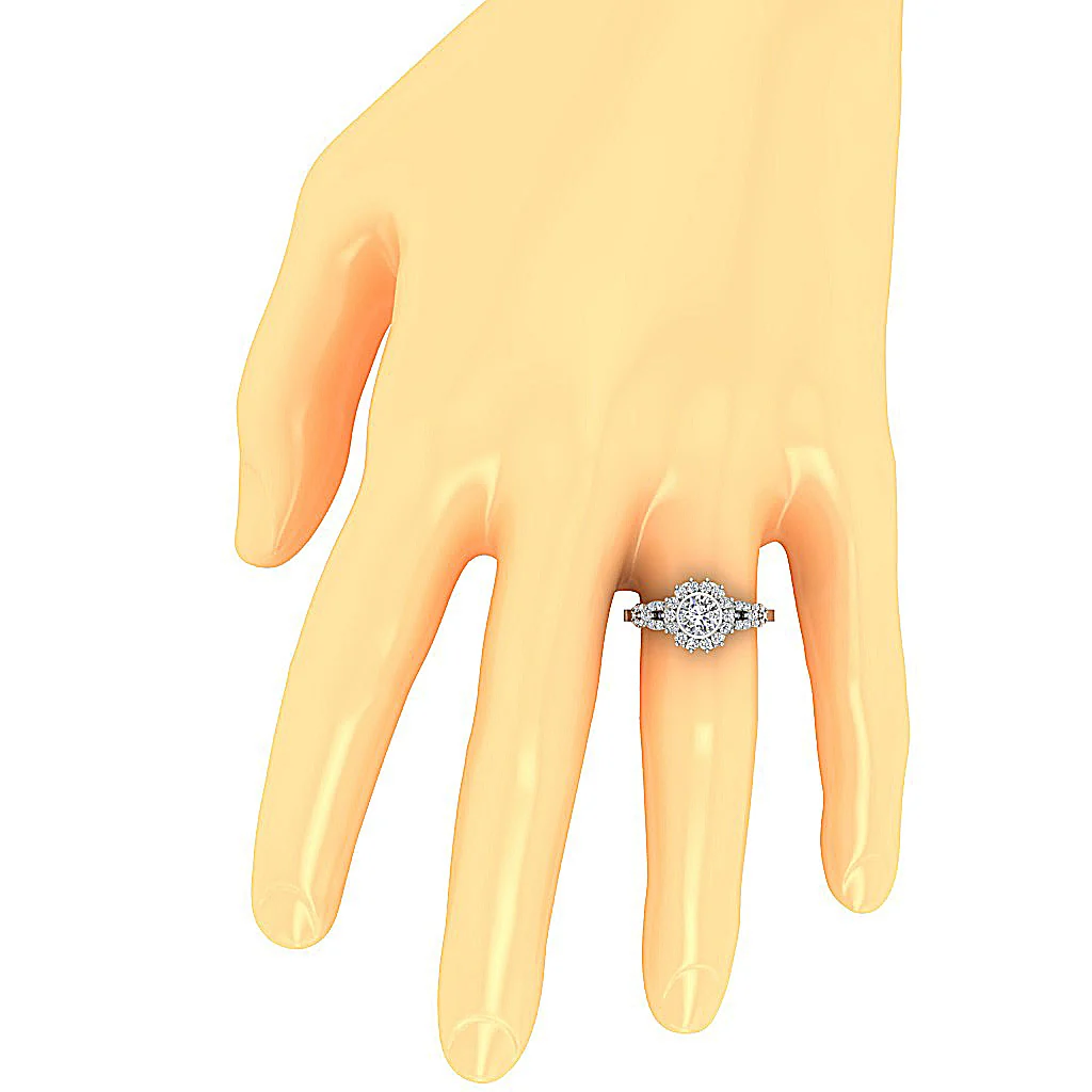 The Jaxxon 14k White Gold Natural Round Diamond Solitaire Engagement Ring For Her - Image 7