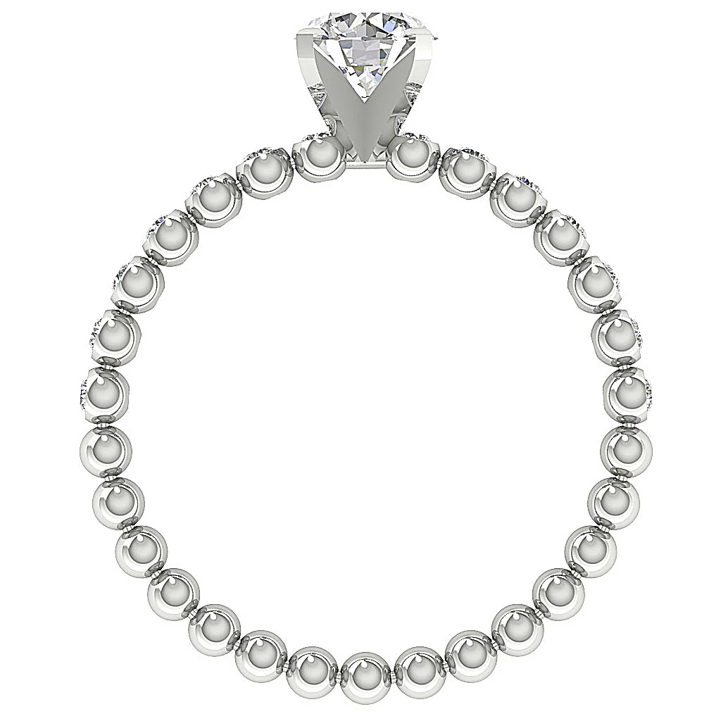 The Jayceon Fancy 14k Yellow Gold Round Diamond Eternity Solitaire Engagement Ring - Image 5
