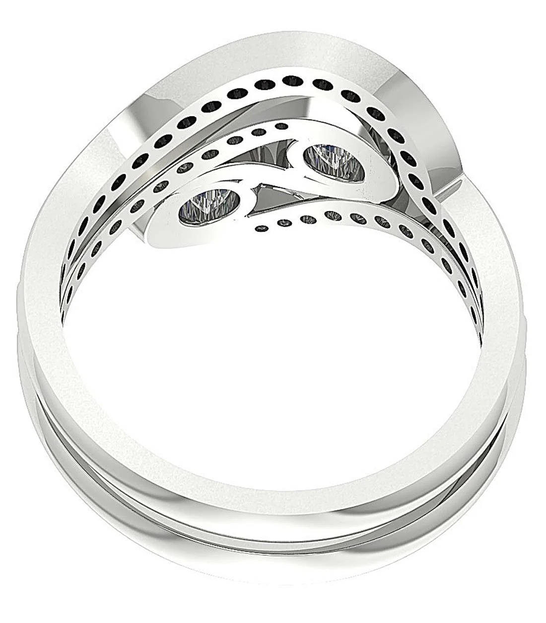 The Jayden Forever 2 Stone Diamond Gold Bridal Ring Set - Image 6