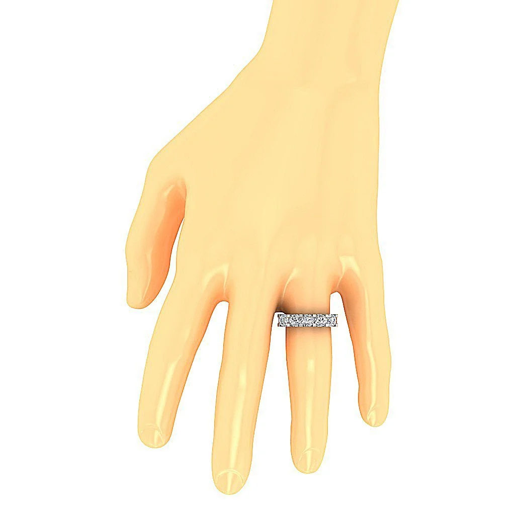 The Jayson 2 Carat Five Stone Wedding Natural Diamond Ring U prong Set 14K Solid Gold - Image 7