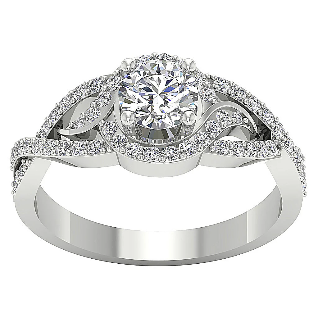 The Jefferson Infinite Round Brilliant Cut Diamond Solitaire Engagement Ring 14k Solid Gold - Image 4