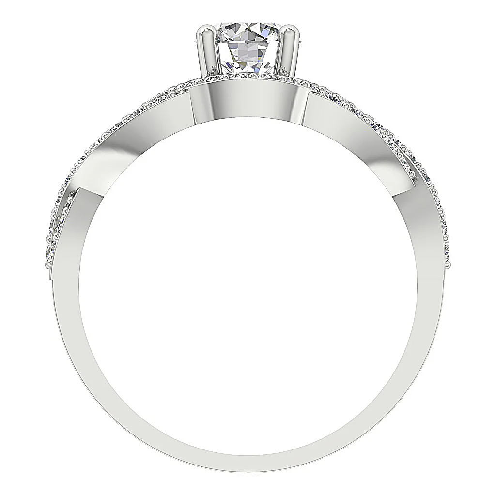 The Jefferson Infinite Round Brilliant Cut Diamond Solitaire Engagement Ring 14k Solid Gold - Image 5