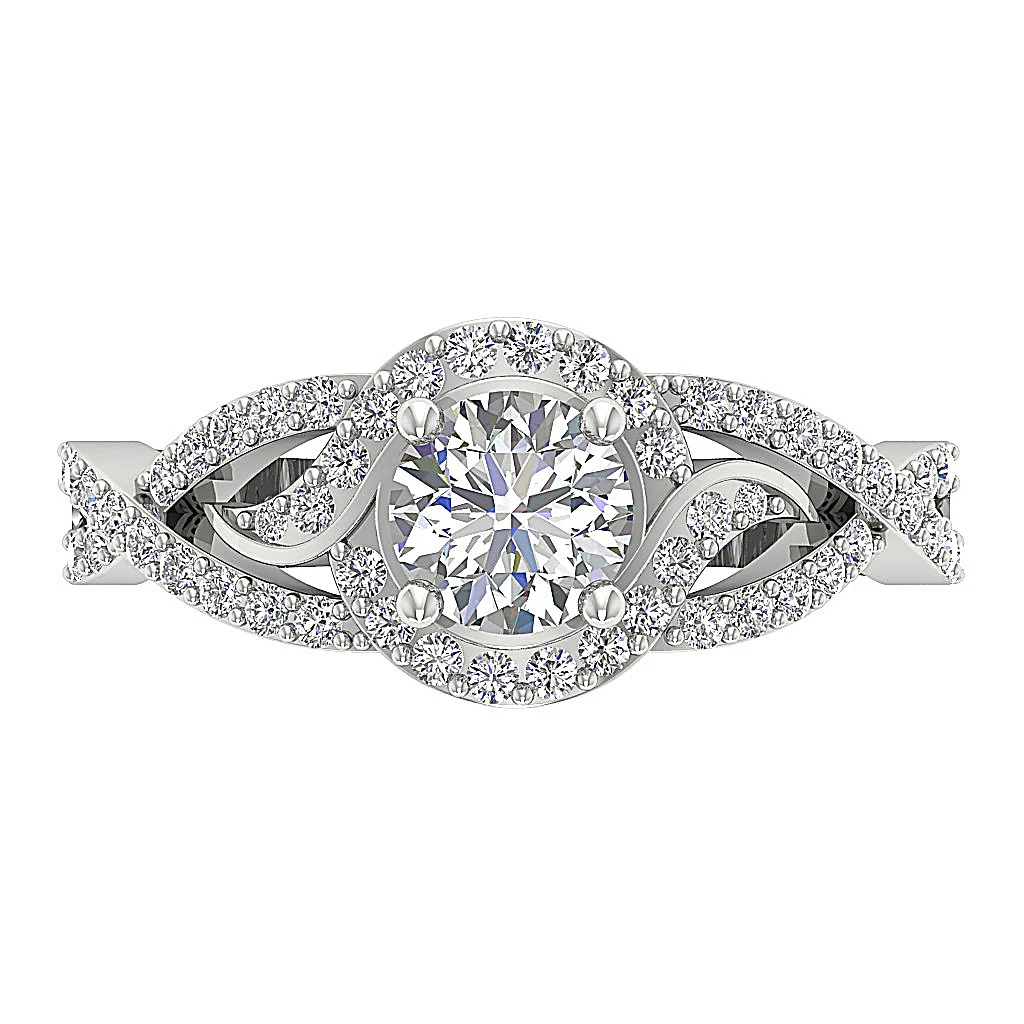 The Jefferson Infinite Round Brilliant Cut Diamond Solitaire Engagement Ring 14k Solid Gold - Image 6