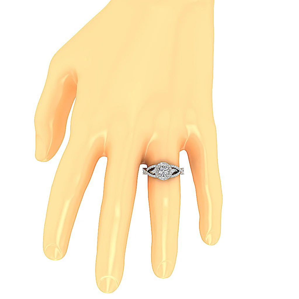 The Jefferson Infinite Round Brilliant Cut Diamond Solitaire Engagement Ring 14k Solid Gold - Image 7