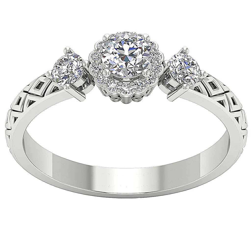 The Jeremias Fancy Solitaire 14K Yellow Gold Ring Natural Round Diamond - Image 4