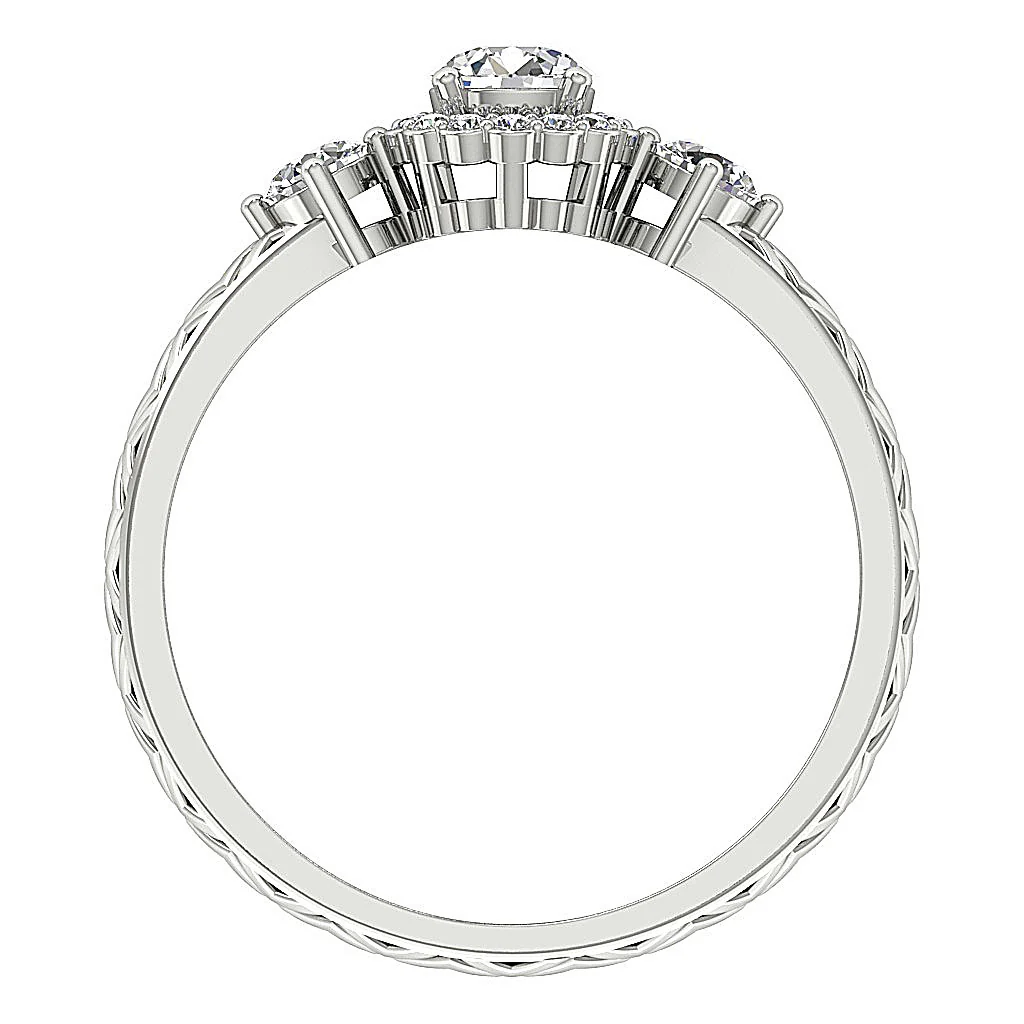 The Jeremias Fancy Solitaire 14K Yellow Gold Ring Natural Round Diamond - Image 5