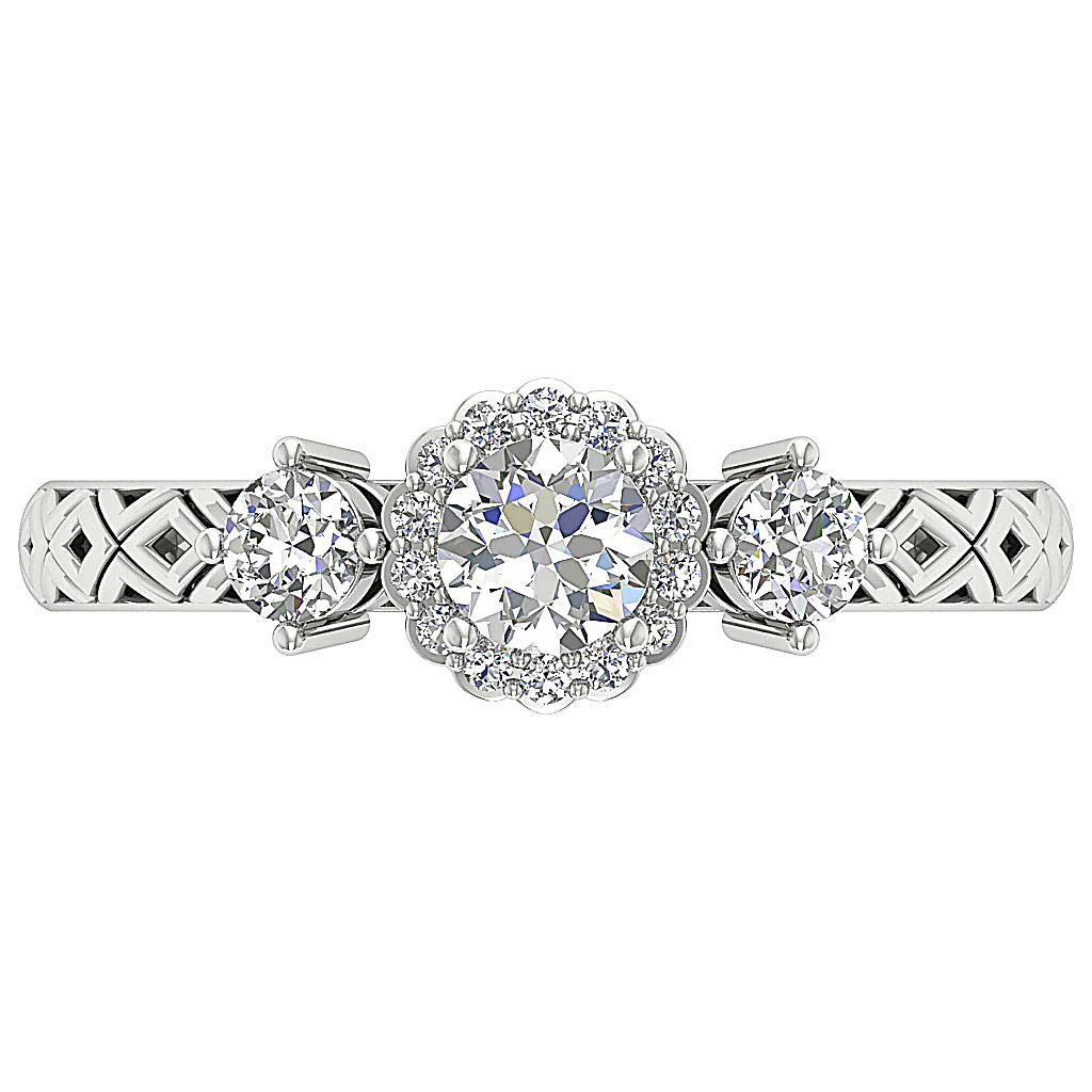 The Jeremias Fancy Solitaire 14K Yellow Gold Ring Natural Round Diamond - Image 6