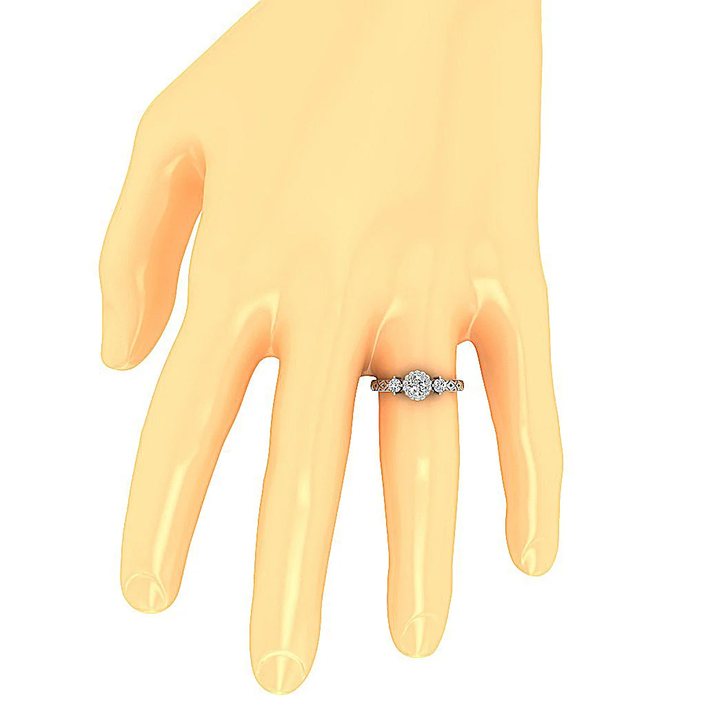 The Jeremias Fancy Solitaire 14K Yellow Gold Ring Natural Round Diamond - Image 7
