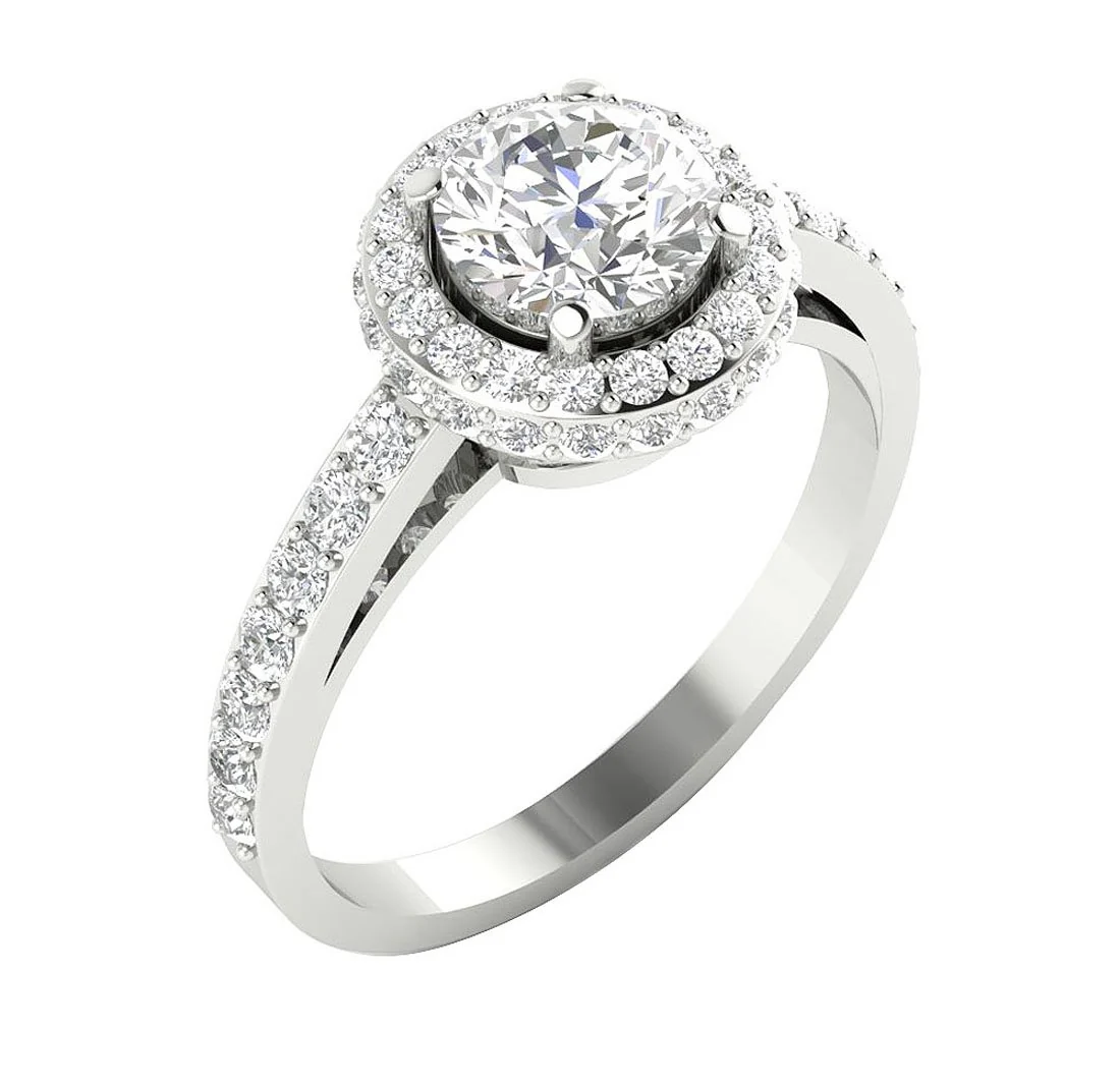 The Jericho Designer Solitaire Diamond Ring 14K Rose Gold Engagement Band - Image 2