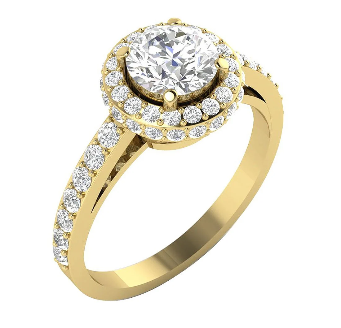 The Jericho Designer Solitaire Diamond Ring 14K Rose Gold Engagement Band - Image 3