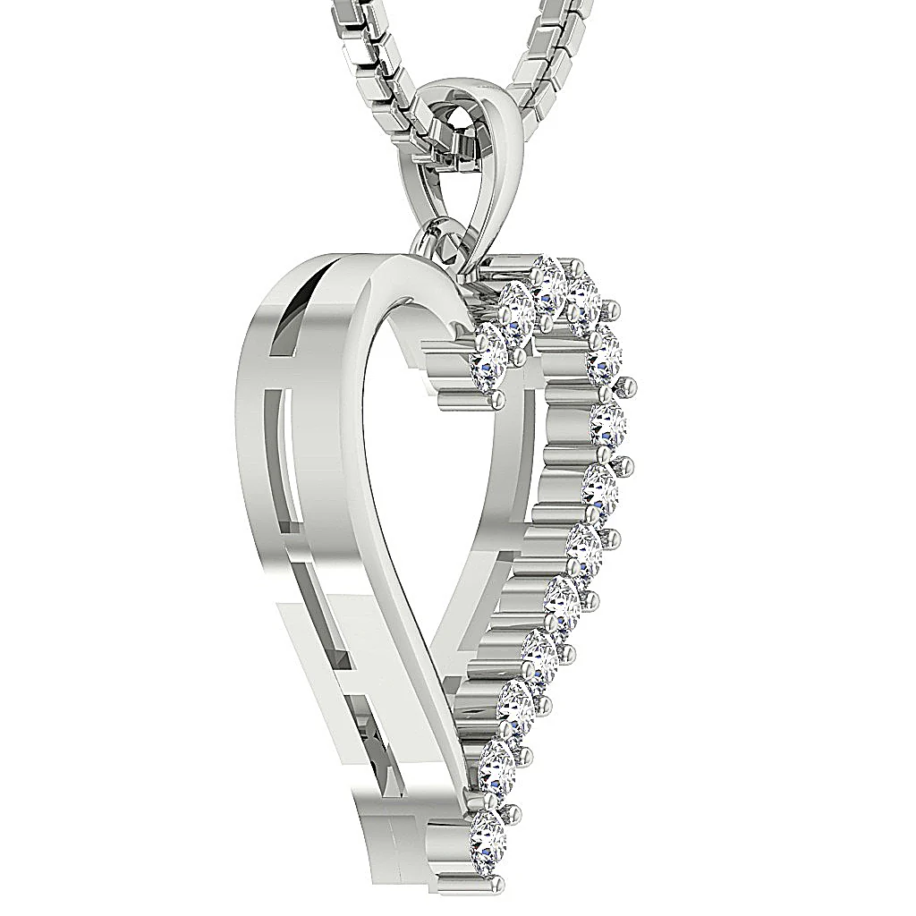 The Joaquin 14K Yellow Gold Natural Diamond Whole Heart Pendant Necklace For Women - Image 7