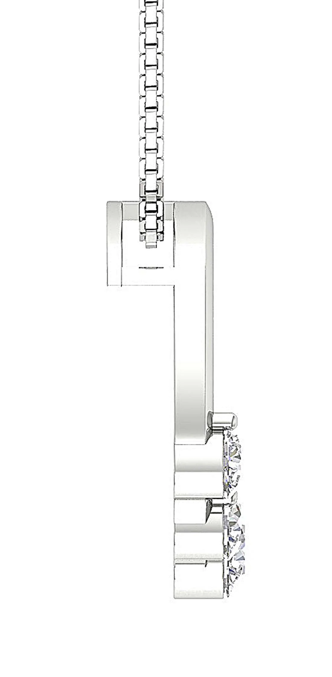 The Joel journey Round Diamond Fashion Circle Pendant White Gold Prong Set - Image 4