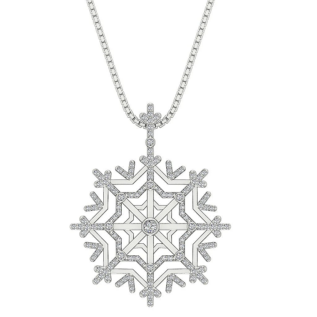 The Jonah Genuine Diamond Gold Designer Fashion Pendant Necklace Prong and Bezel Setting - Image 3