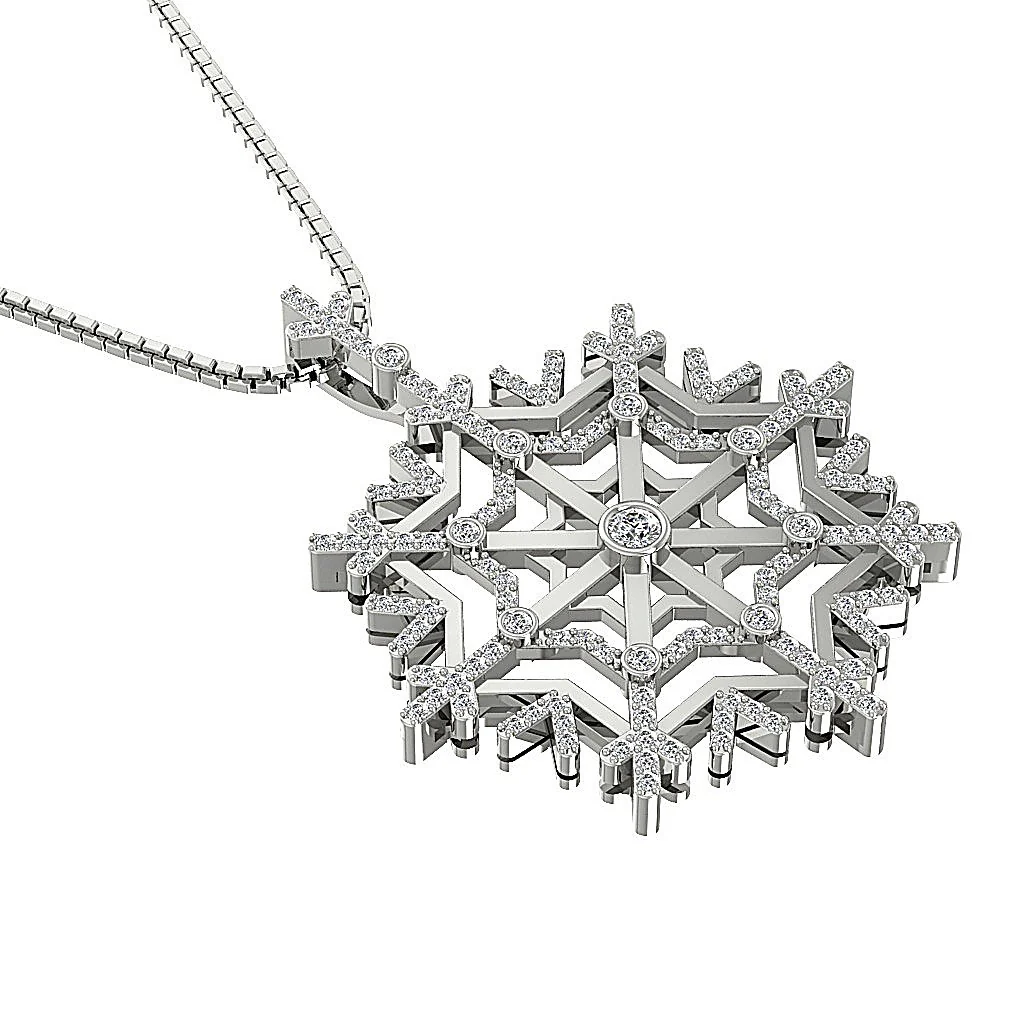 The Jonah Genuine Diamond Gold Designer Fashion Pendant Necklace Prong and Bezel Setting - Image 4