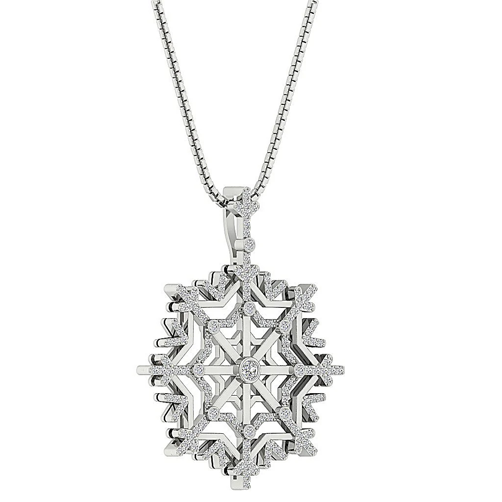 The Jonah Genuine Diamond Gold Designer Fashion Pendant Necklace Prong and Bezel Setting - Image 5