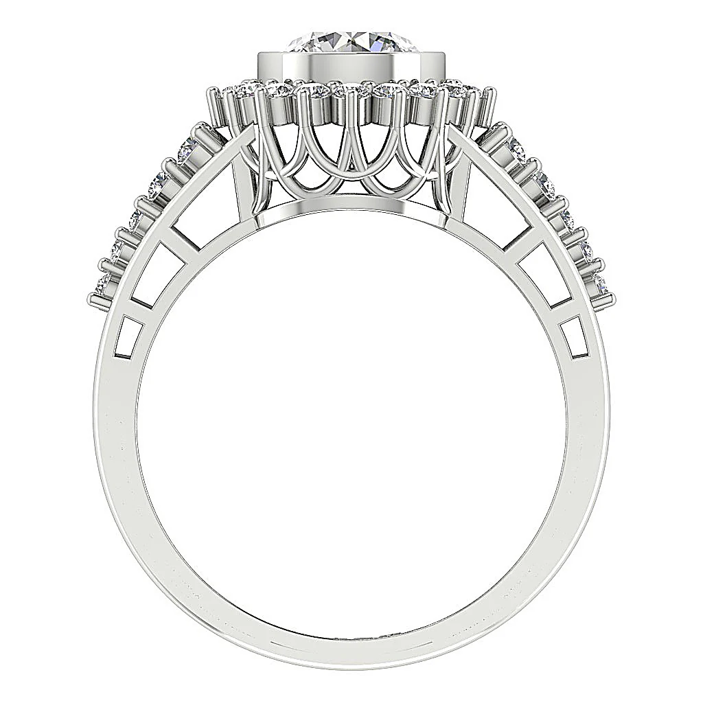 The Jones Designer Solitaire Engagement Natural Diamond Ring 14K Rose Gold 12.10 mm - Image 5