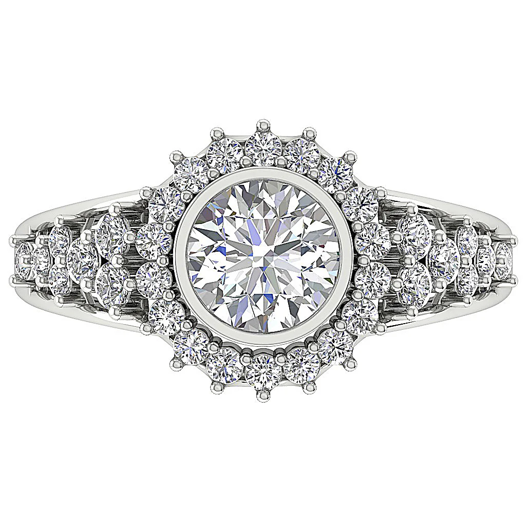 The Jones Designer Solitaire Engagement Natural Diamond Ring 14K Rose Gold 12.10 mm - Image 6
