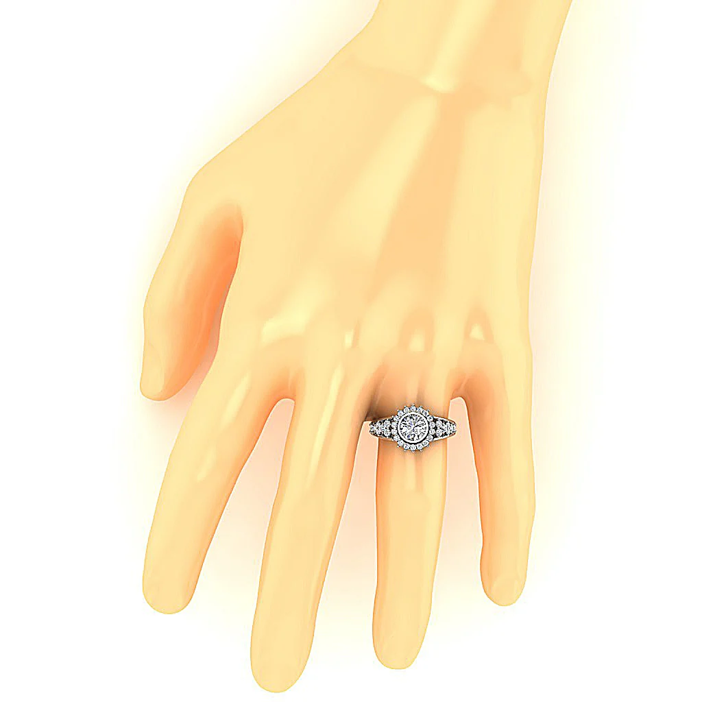 The Jones Designer Solitaire Engagement Natural Diamond Ring 14K Rose Gold 12.10 mm - Image 7