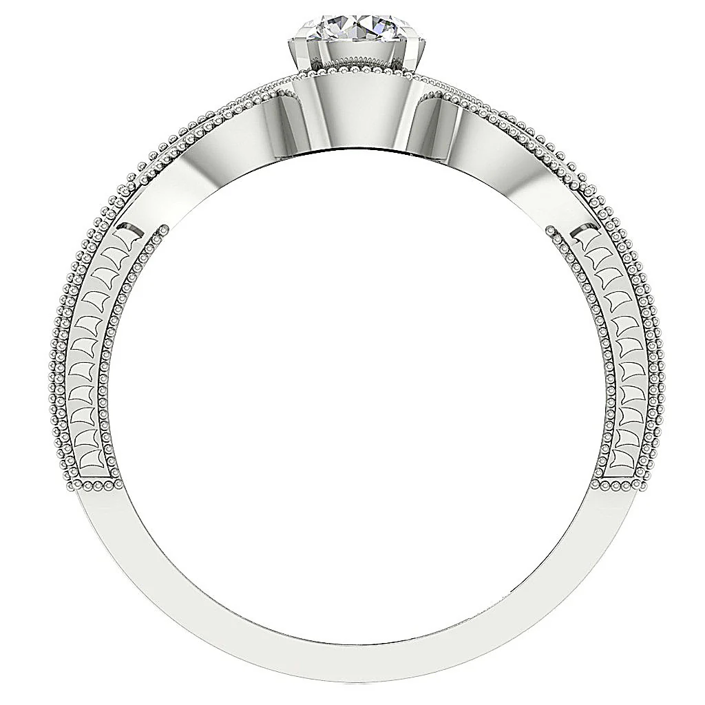 The Jovie For Women Solitaire Anniversary Ring Round Diamond 14K Solid Gold - Image 5