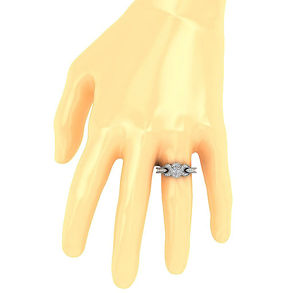 The Jovie For Women Solitaire Anniversary Ring Round Diamond 14K Solid Gold - Image 7