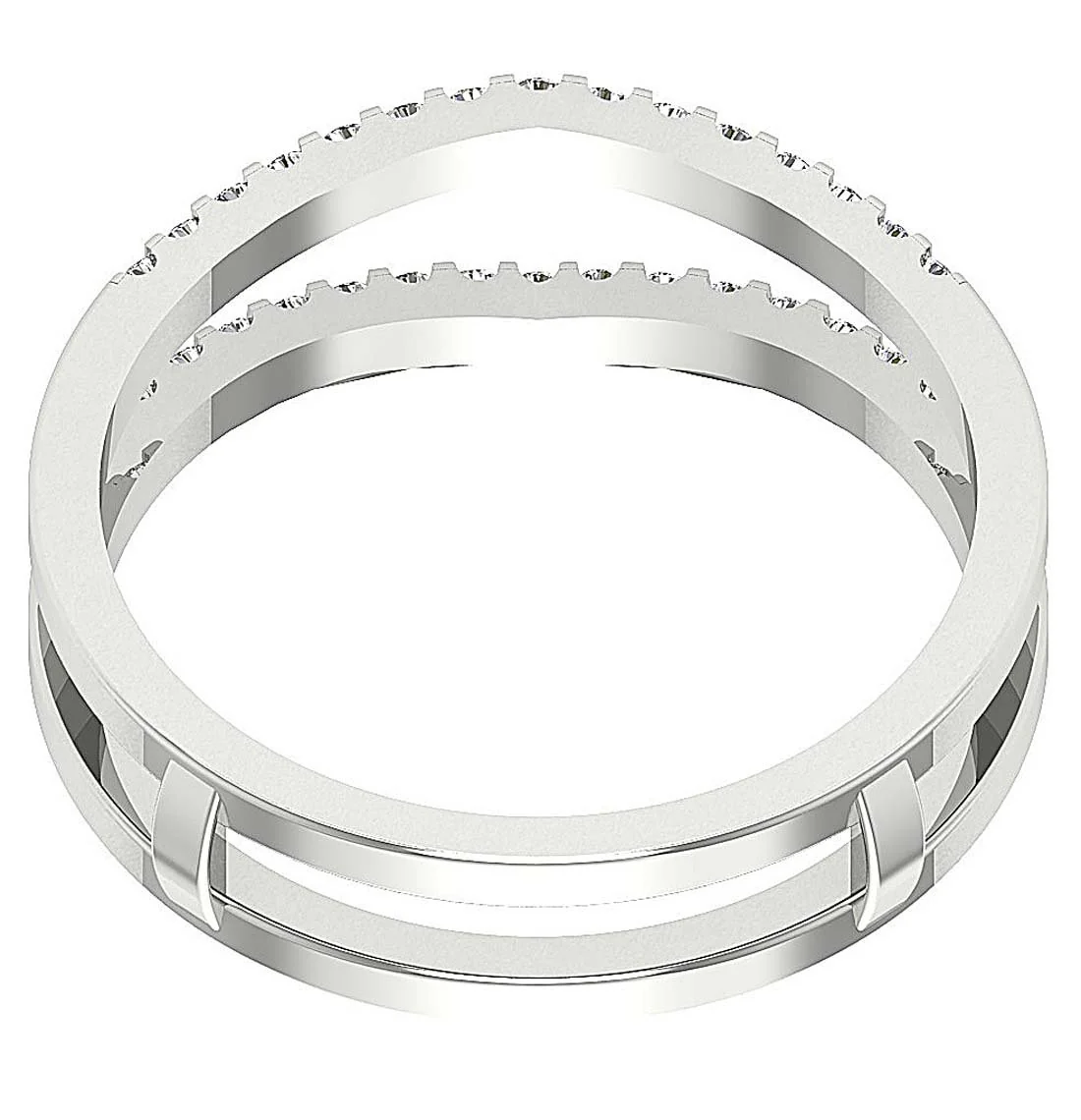 The Joyce Comfort fit Polished Shiny Round Diamond Anniversary Ring 14K Rose Gold - Image 5