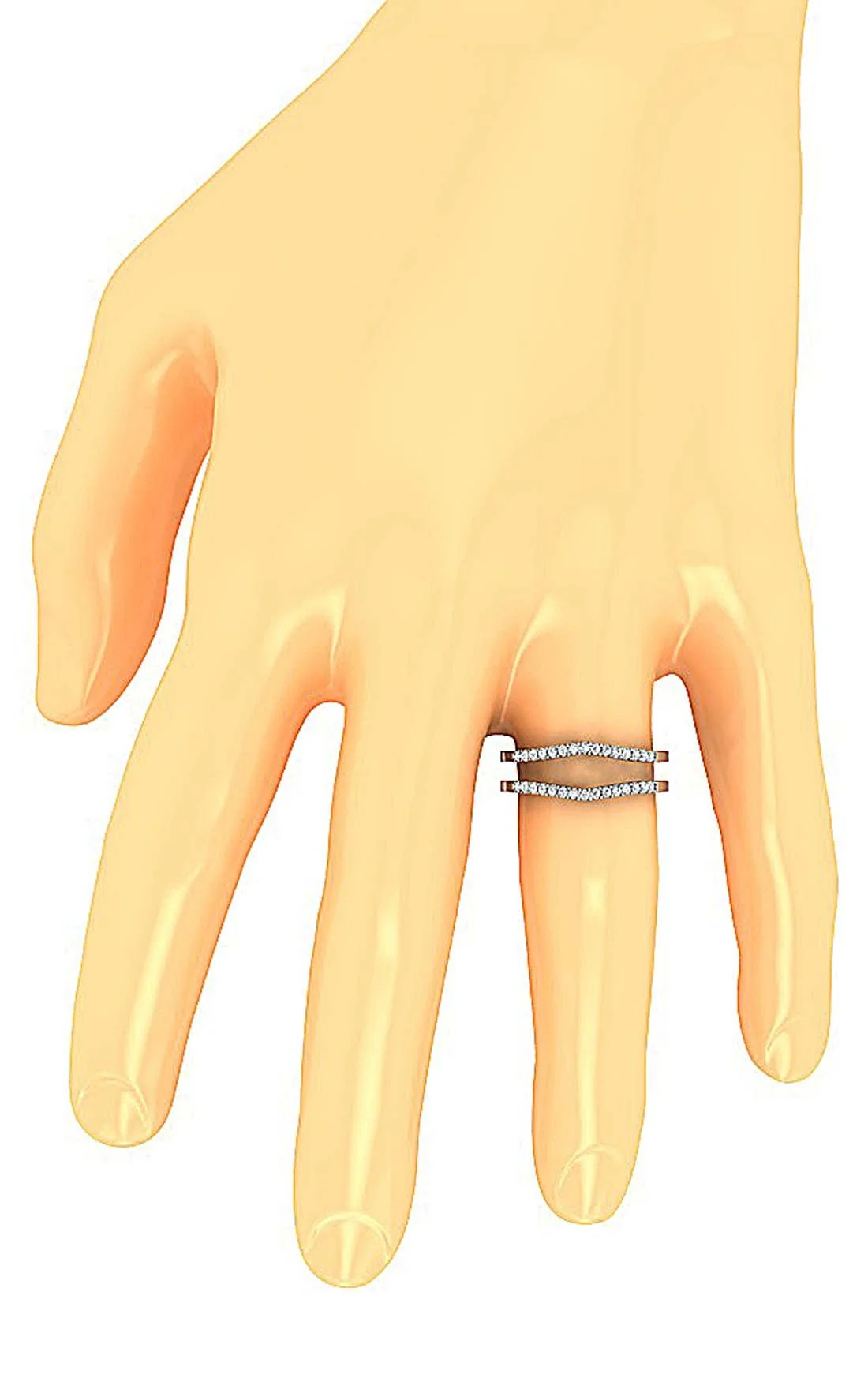 The Joyce Comfort fit Polished Shiny Round Diamond Anniversary Ring 14K Rose Gold - Image 8